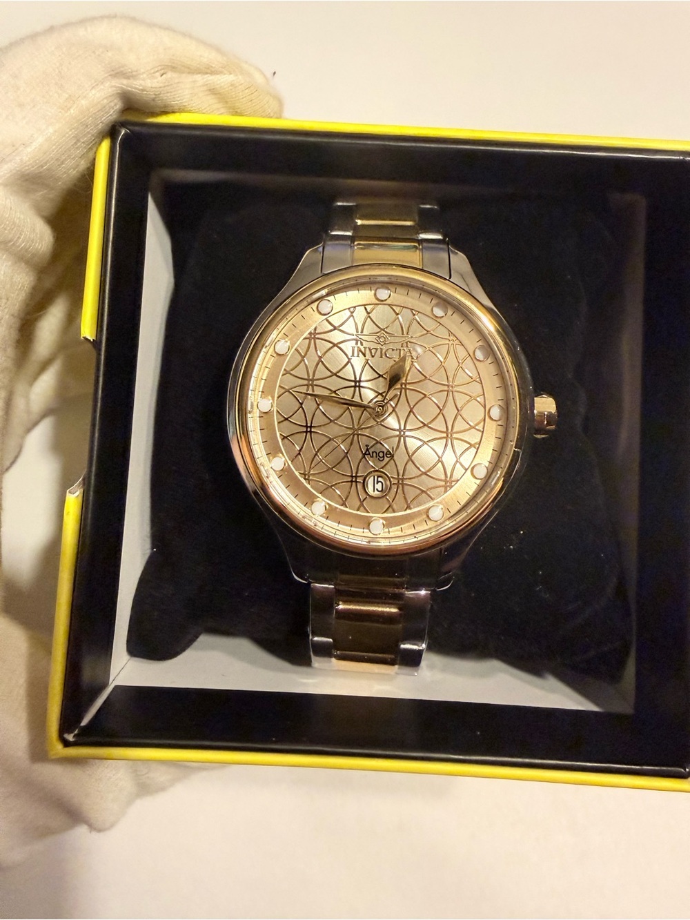 Brand New! Invicta Angel Vervestone Women's Watch - 38mm, Steel, Gold